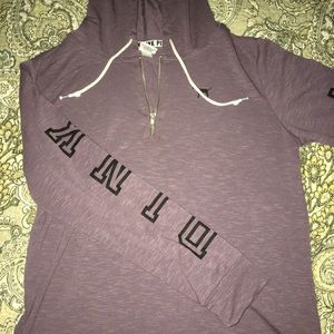 PINK purple half zip hoodie